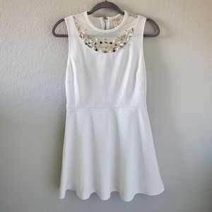 Forever 21 jeweled mesh blend fit and flare mini dress